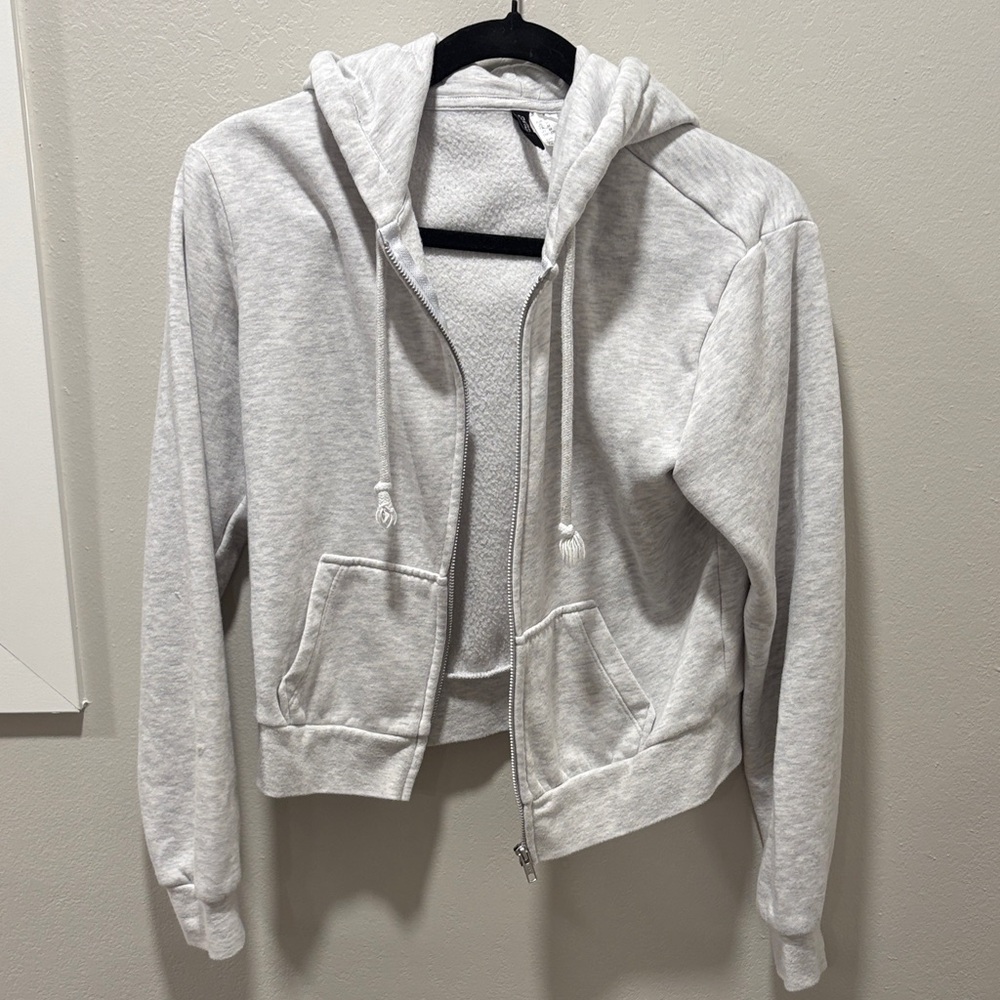 H&M Gray Zip-Up Hoodie